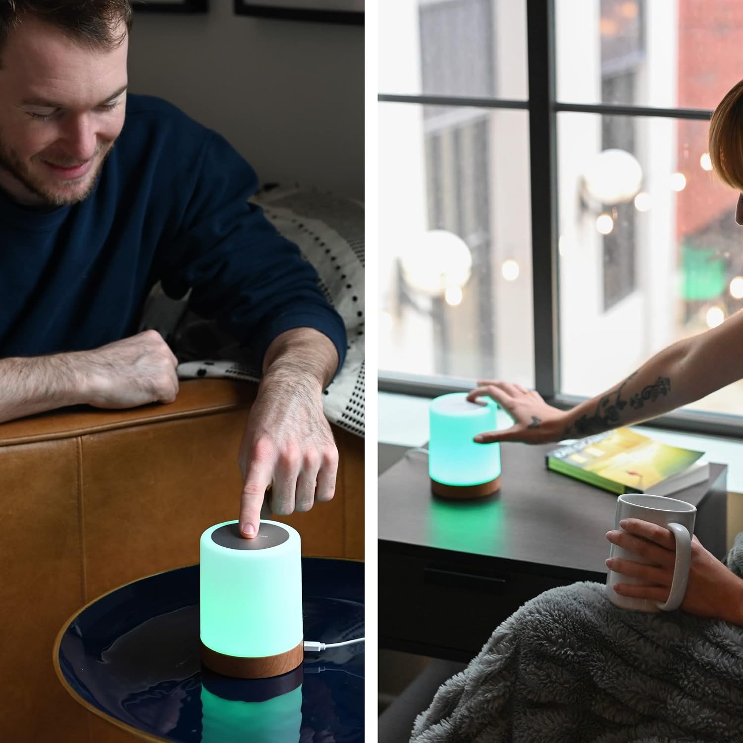 LuvLink Friendship Lamps No Subscription WiFi Touch Lamp for Long Distance Relationships, Couples, Friends & Family - Gift Ready (Set of Five)