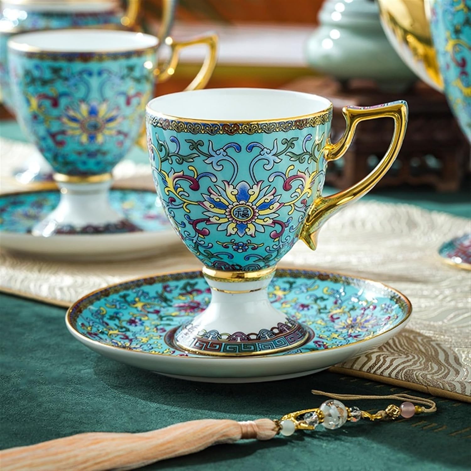 Beverage Serveware 15-piece afternoon tea coffee set bone china coffee cup and saucer set multifunctional household tea set tea party essentials Water Carafe
