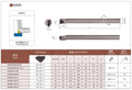 Metal indexable Turning Blade 1PCS HNR0007H08 High Speed Steel Internal Turning Tool Thread Boring Bar Lathe Cutter