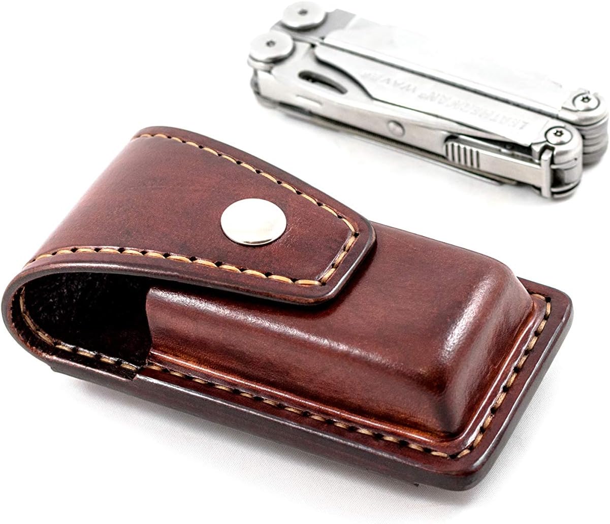 Unicarry leather case for Leatherman Wave, leather pocket multitool sheath, every day carry, EDC, leather knife holster