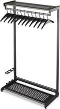 Quartet Two-Shelf Garment Rack, Freestanding, 48 Inch, Black, 12 Hangers Included (20224)