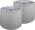 FenchelShades.com Set of 2 Lampshades 10' Top Diameter x 12' Bottom Diameter x 8' Slant Height with Washer (Spider) Attachment. Attaches to Lamps with an existing Harp (not included) (Linen Shadow)