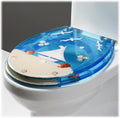 Toilet Seat Quick Release Toilet Seat, Soft Close Toilet Lid Oval Shape, Multi-Color Resin Toilet Seat Adjustable Hinges