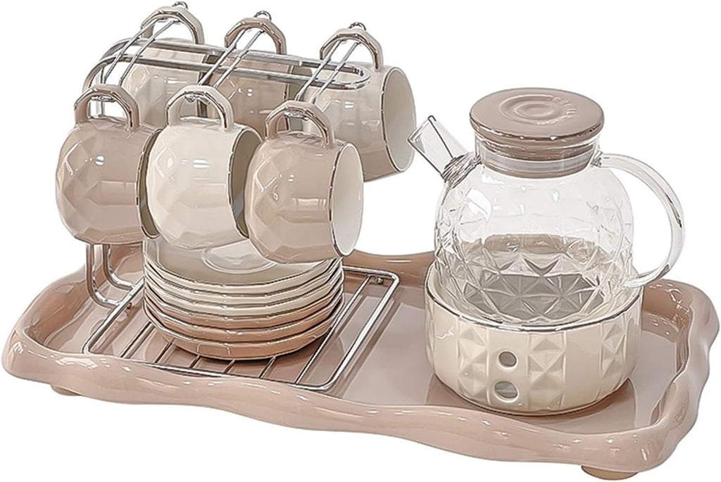 Beverage Serveware Elegant tea set, household tea set, kettle, tea cup set, cups and cups, household living room hospitality cup, water set Water Carafe