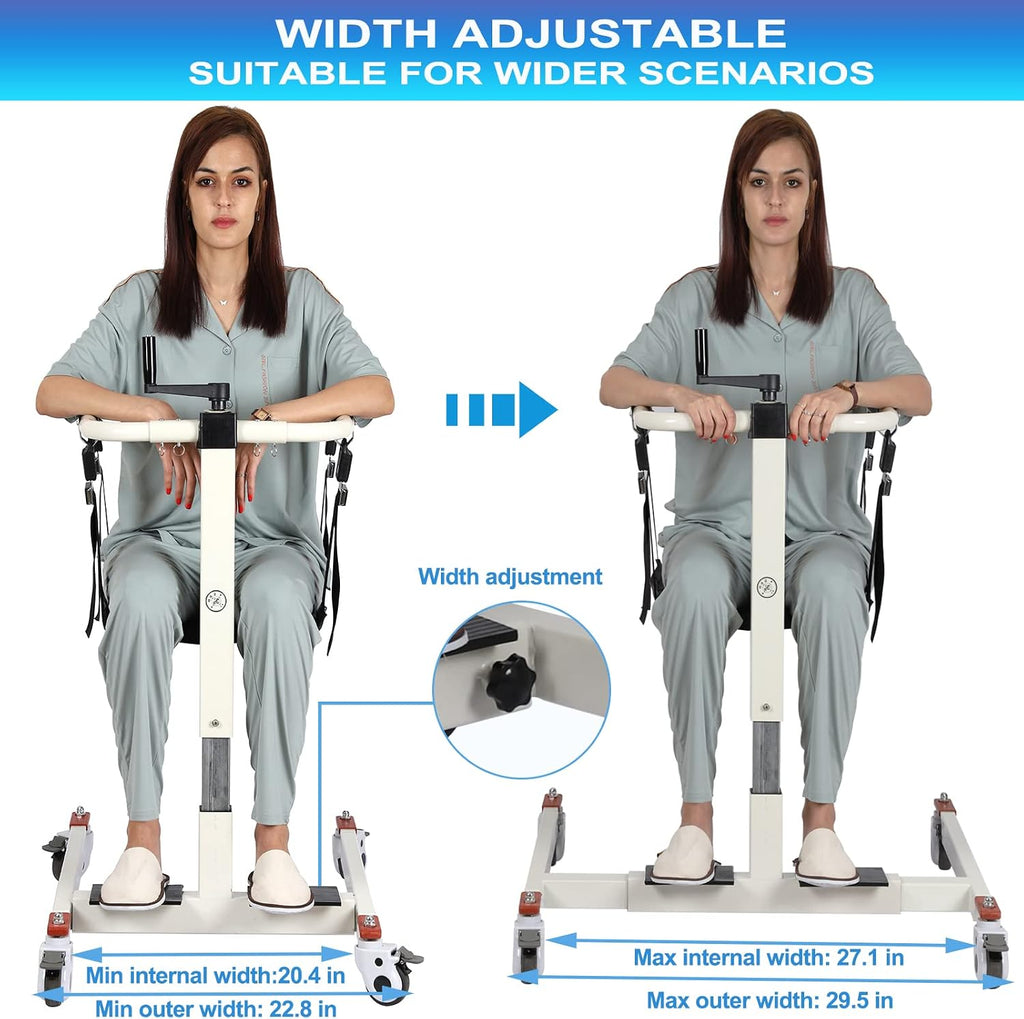 Patient Lift Wheelchair for Home, Portable Patient Lift Transfer Chair, Shower Chair with Wheels Portable Toilets Seat Transfer Aid, Lift Wheelchair for Home (Basic Backrest)