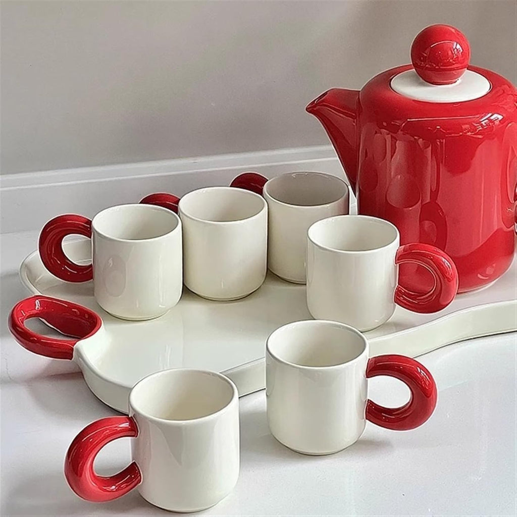 Beverage Serveware Ceramic teapot teacup with tray cold kettle water set set high temperature resistant water storage kettle Water Carafe