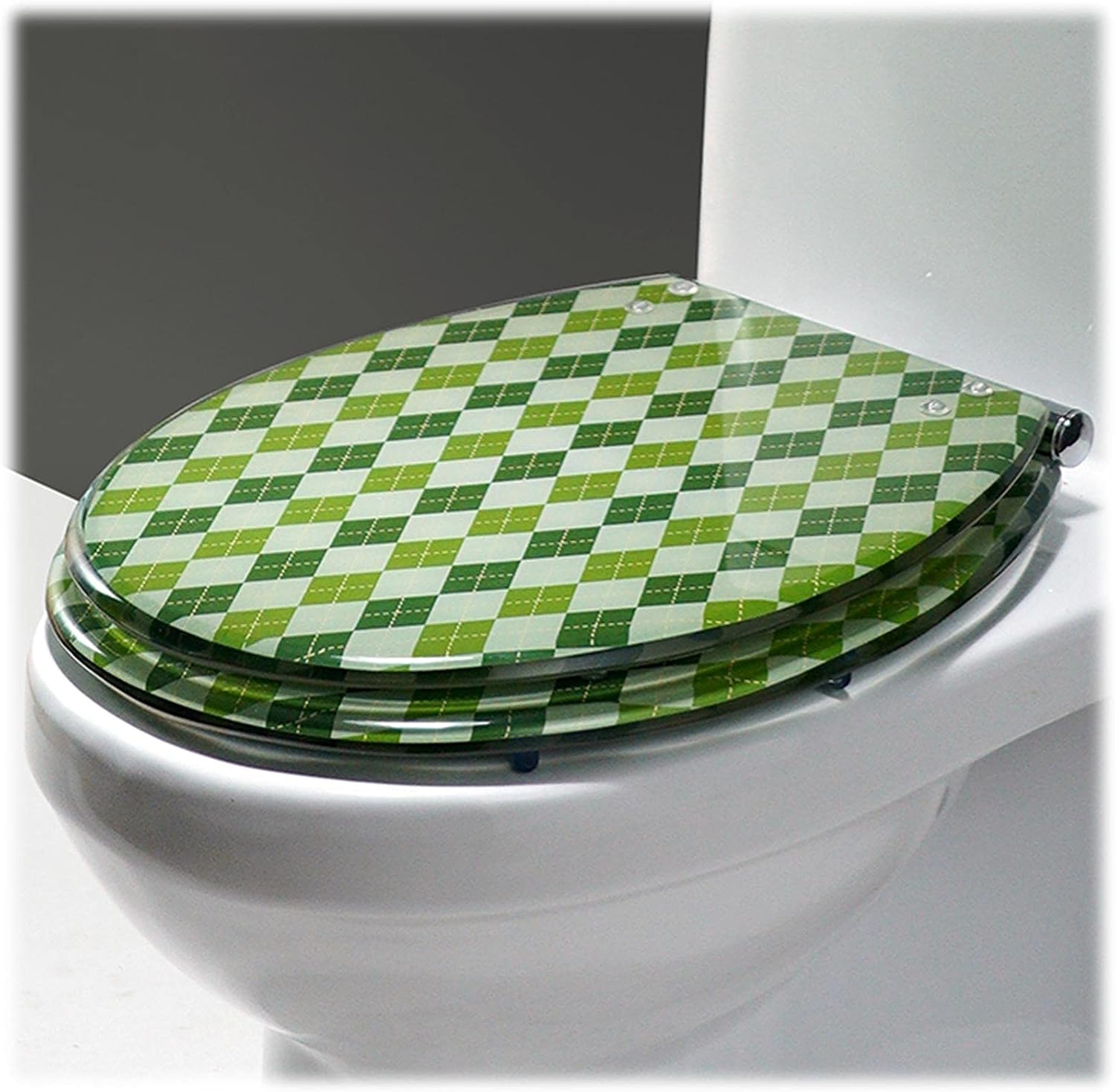 Toilet Seat Quick Release Toilet Seat, Soft Close Toilet Lid Oval Shape, Resin Toilet Seat Adjustable Hinges ，Bathroom Accessory