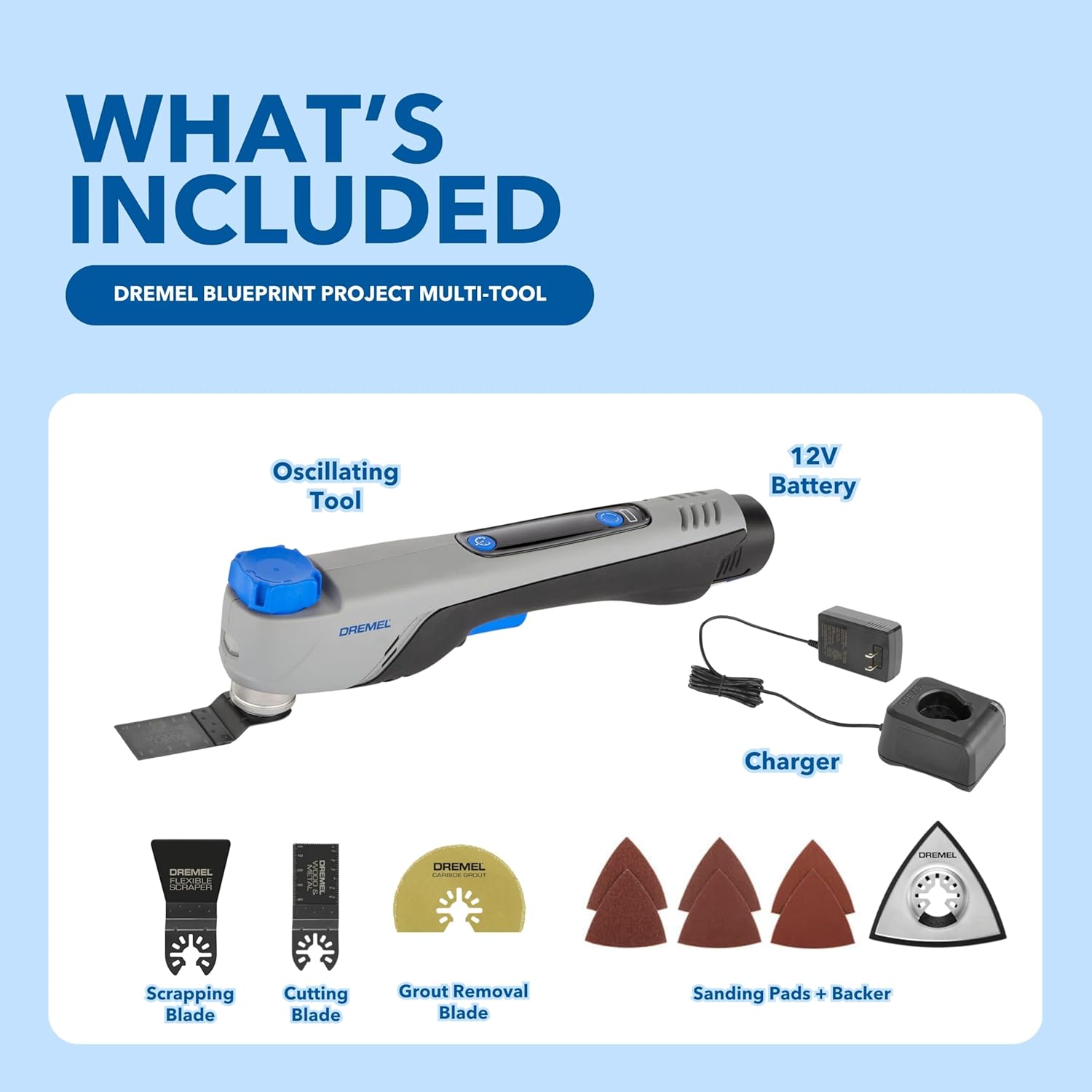 Dremel Blueprint 12V Bundle - Portable Saw Station with Brushless Compact Circular and Multi-Purpose Cutting Case + Brushless Project Multi-Tool with Integrated Application Selector