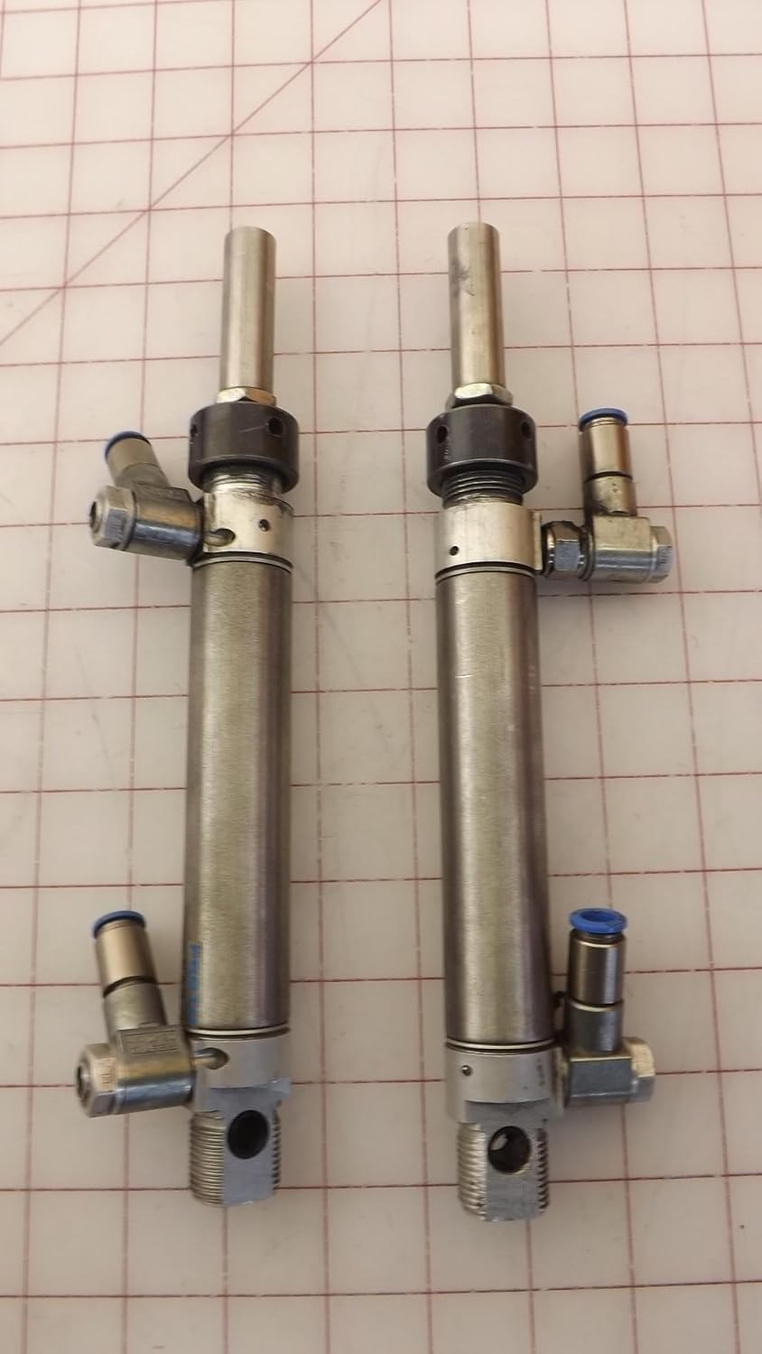 FESTO DSNU-25-80-PPV-A (19247), 1-10 BAR, 25 MM BORE, 80 MM Stroke, Double-Acting, External Thread Rod END, G1/8 Pneumatic Connection, ISO Cylinder, M10X1.25 Rod Thread, Pneumatic, CUSHIONIN