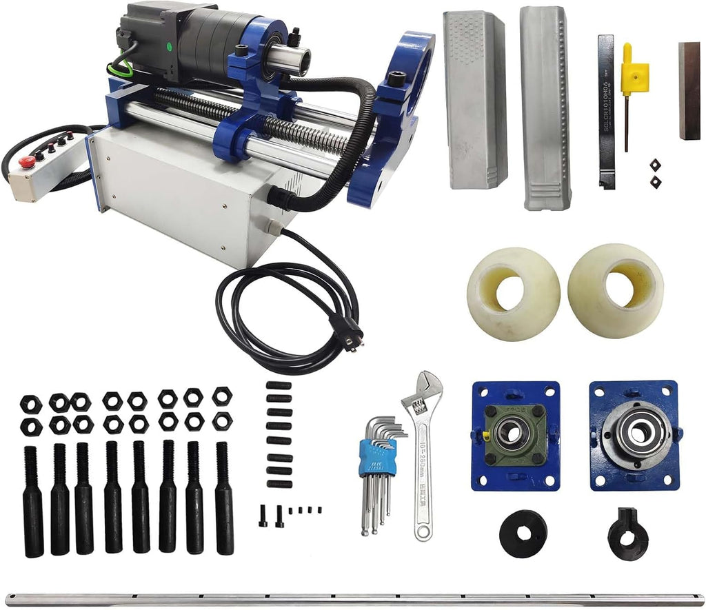 Portable Line Boring Machine with Handle Control, 5.24ft Boring Bar Connecting Rod Hole Drilling Tool Features End Face Repair, 1.38-3.15in Hole Diameter for Excavators Construction Machinery