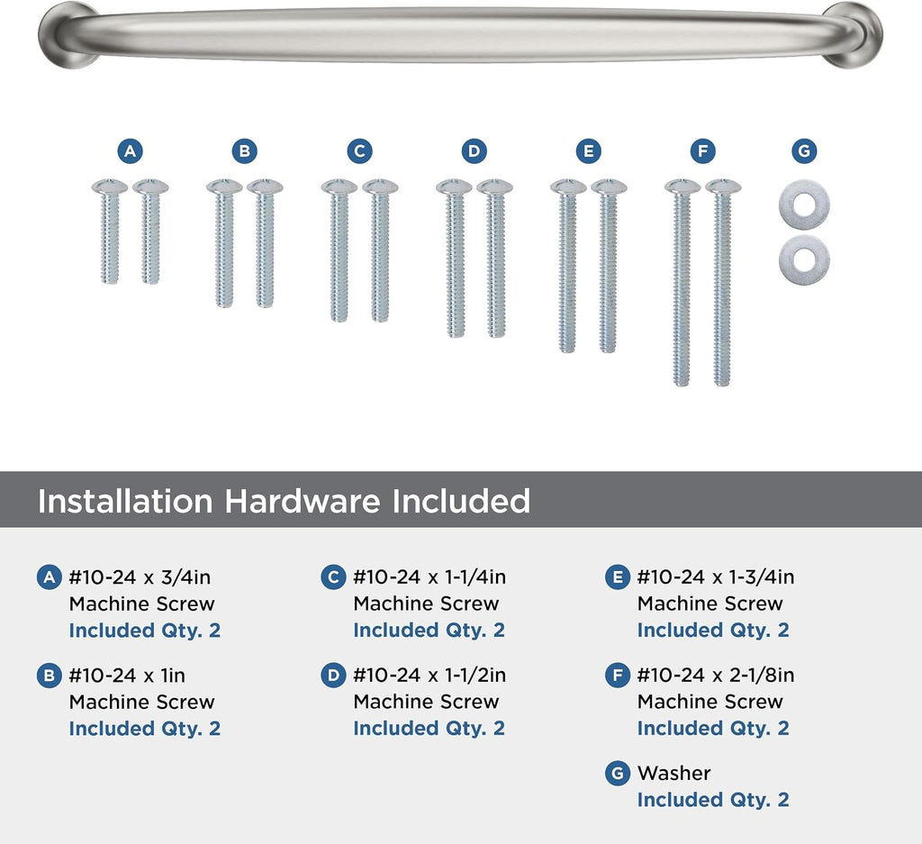 Amerock BP54055G10 | Satin Nickel Appliance Pull | 12 inch (305 mm) Center-to-Center Cabinet Handle | Renown | Furniture Hardware