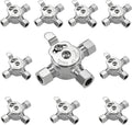 10 PCS Below Deck Mixing Valve,3/8' Compression LF Brass Body,Thermostatic mixing valve for hot and cold water,Compression Sleeve and Nuts Included.
