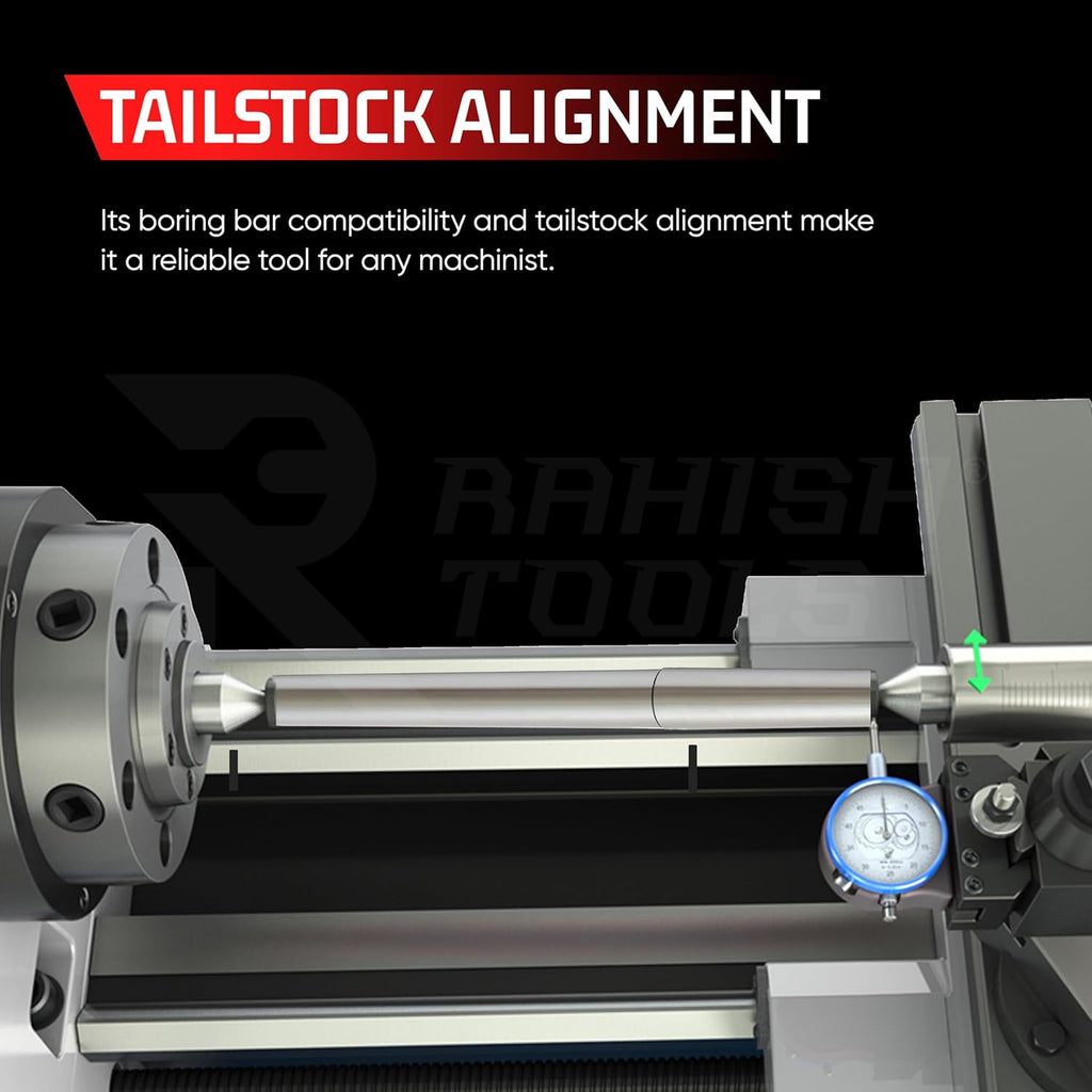 5MT Parallel Lathe Alignment Test Bar with High Precision Bar Alloy Steel EN31 Mandrel - Tailstock Re-Alignment Tool with 1 Micron Accuracy & Morse Taper with Max Run-Out of 0.0001'