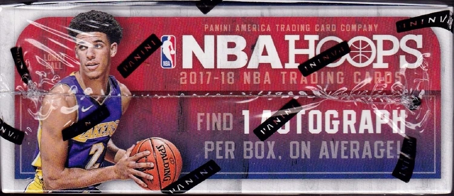 2017 2018 HOOPS NBA Basketball Retail Series HUGE Unopened Box of Packs Containing 192 cards including One Autographed Card and Retail EXCLUSIVE Inserts
