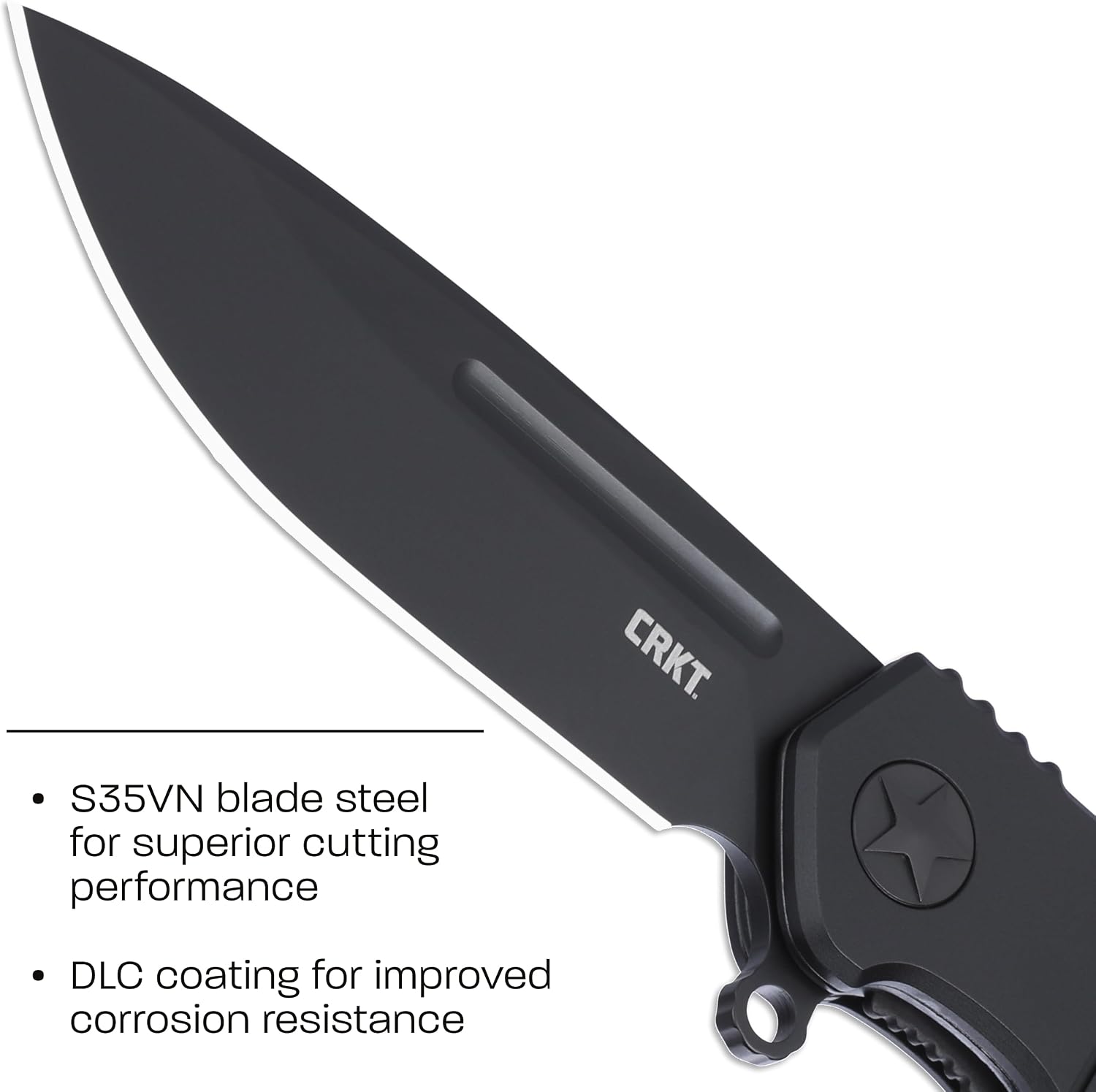 CRKT Homefront Compact Everyday Carry EDC Folding Knife with Liner Lock: S35VN Steel Plain Edge Blade, G10 Handle with Aluminum Bolster, K245KKP