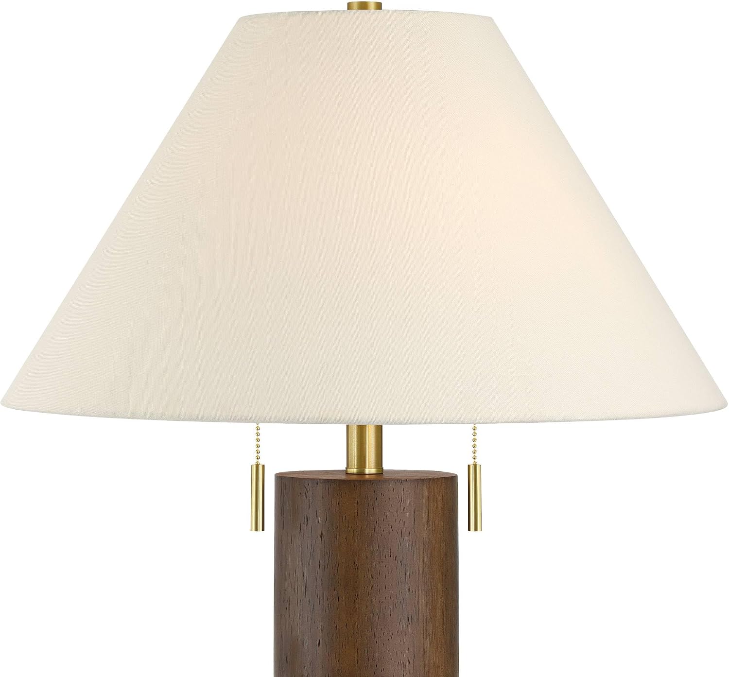 Possini Euro Design Madera Modern Desk Lamps 27 3/4' Tall Set of 2 with USB Port Brass Wood for Home Office Living Room Bedroom House Bedside Nightstand Reading Console Entryway Kitchen Dining