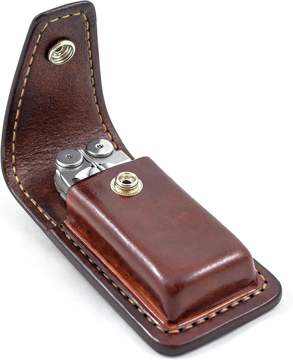 Belt clip leather sheath for Leatherman Wave, leather pocket multitool sheath, every day carry, EDC, leather knife holster