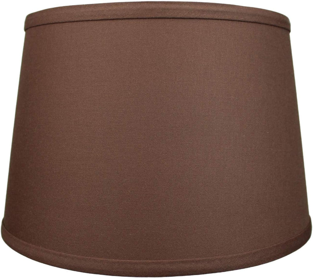 FenchelShades.com Set of 2 Lampshades 10' Top Diameter x 12' Bottom Diameter x 8' Slant Height with Washer (Spider) Attachment. Attaches to Lamps with an existing Harp (not included) (Linen Coffee)
