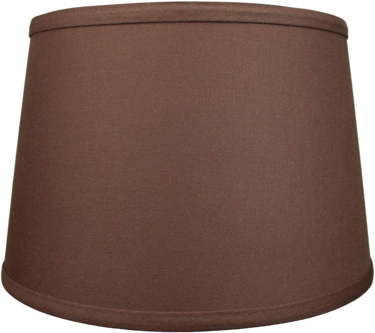 FenchelShades.com Set of 2 Lampshades 10' Top Diameter x 12' Bottom Diameter x 8' Slant Height with Washer (Spider) Attachment. Attaches to Lamps with an existing Harp (not included) (Linen Coffee)