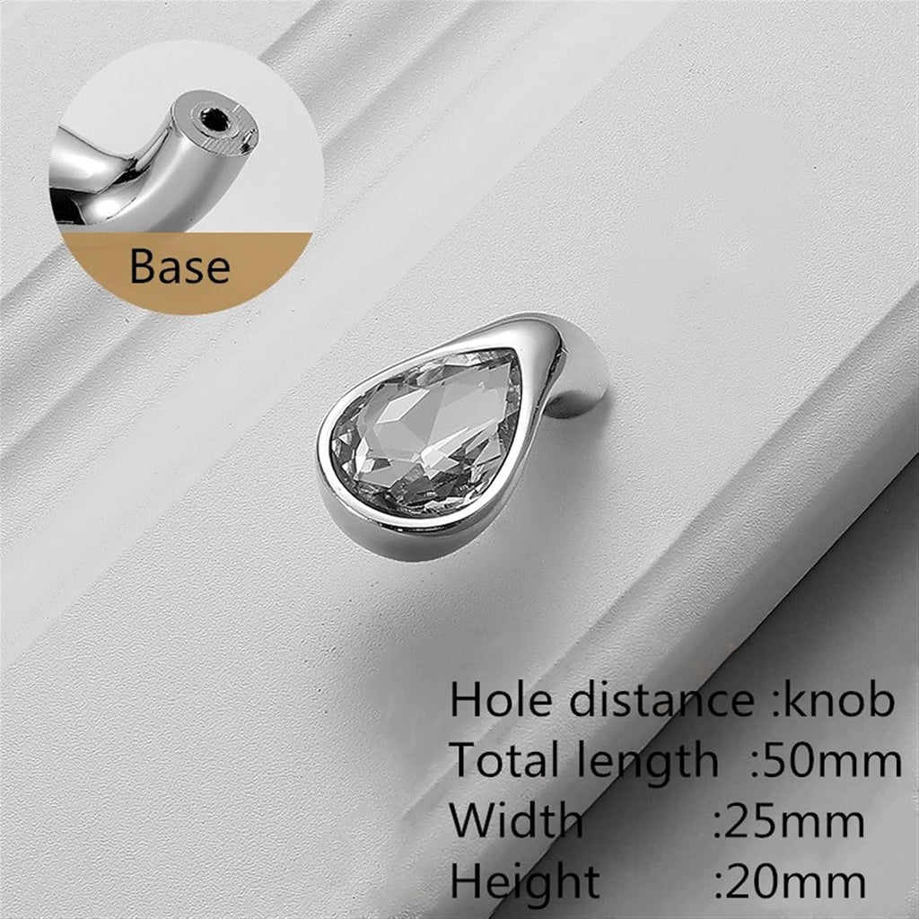 Cabinet Handles Kitchen Hardware 6 PCS Luxury Diamond Crystal Handles Alloy Kitchen Dresser Cabinet Handles Door Knobs Furniture Hardware Cabinet pulls Kitchen Cabinet Handles ( Color : 6732-knob )