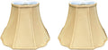 Royal Designs, Inc. Flare Bottom Outside Corner Scallop Lamp Shade, BS-701-14AGL-2, Antique Gold, 8 x 14 x 11, Set of 2