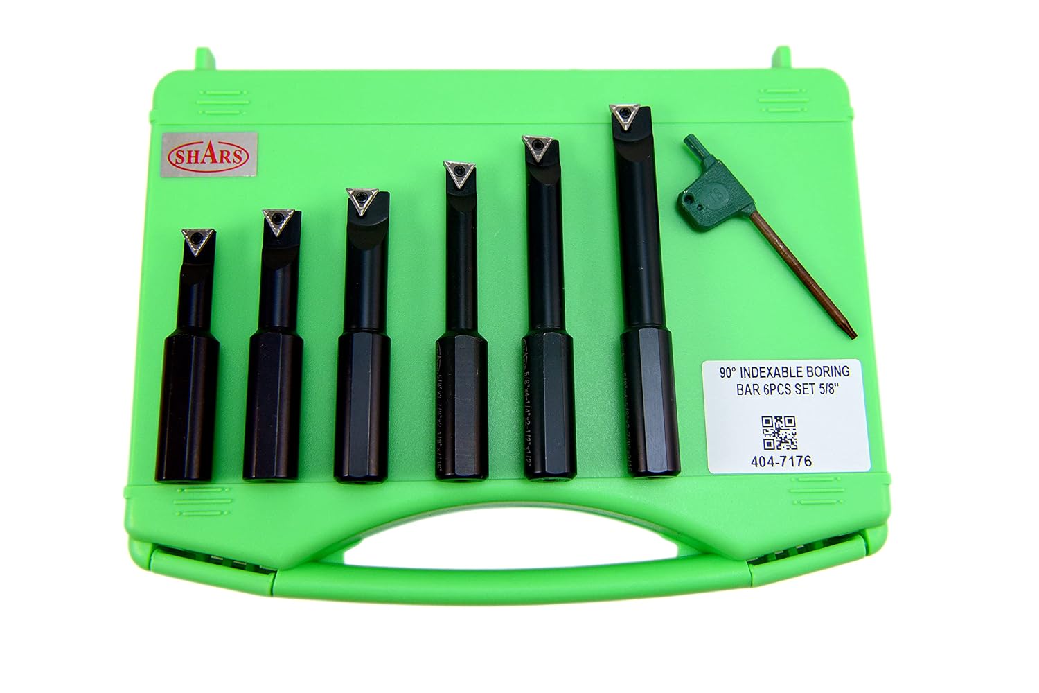 Shars 5/8' 90° Indexable Boring Bar Set (6 PCS) 404-7176 S]