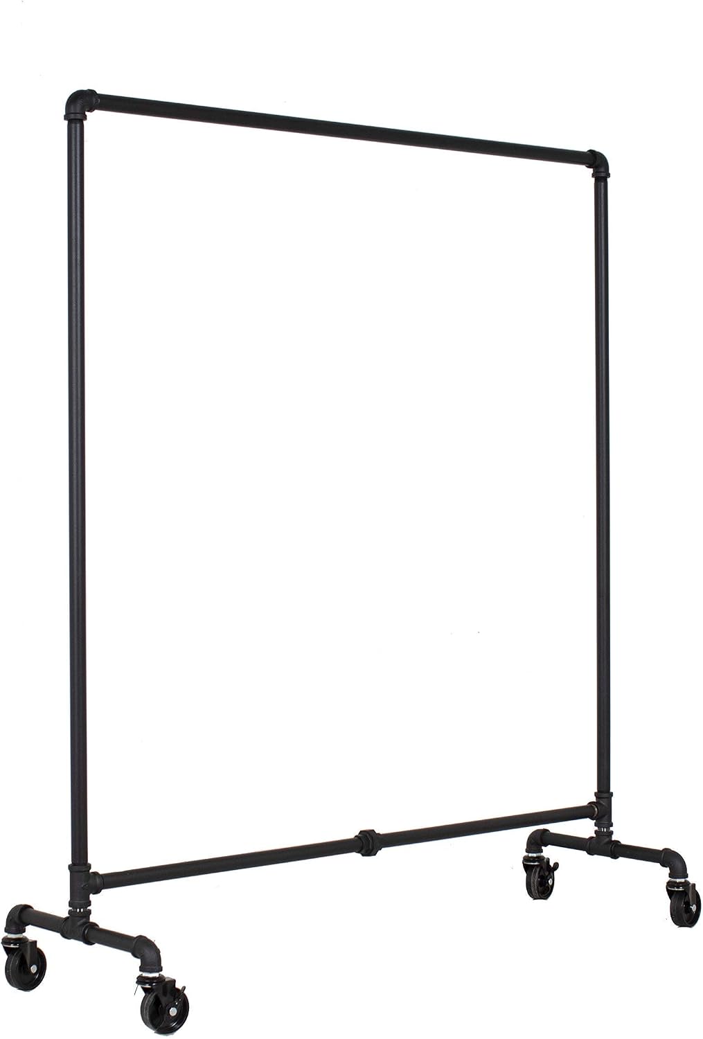 Industrial Pipe Heavy-Duty Rolling Clothing Rack