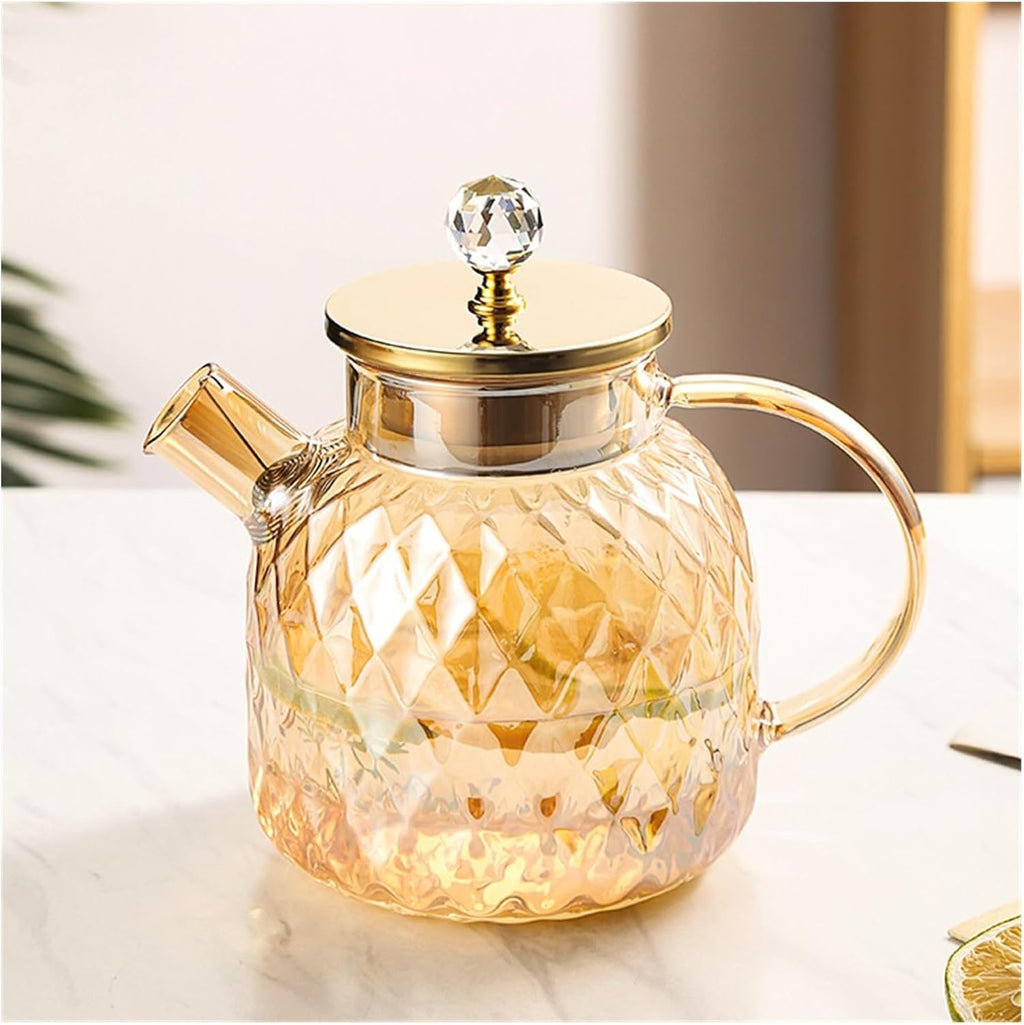 Beverage Serveware Glass cold kettle high temperature resistant household set family with cold kettle juice pot tie pot teapot Water Carafe(S)