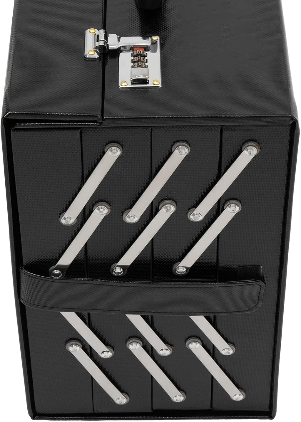 48 Slots Sunglasses Storage Box, 8 Drawers Sunglass Organizer Eyewear Eye Glass Organizer Box Stand Display Holder Case Black Eyeglasses Collector with Handle for Ties, Jewelry, Coins