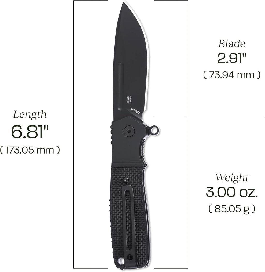 CRKT Homefront Compact Everyday Carry EDC Folding Knife with Liner Lock: S35VN Steel Plain Edge Blade, G10 Handle with Aluminum Bolster, K245KKP