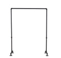 Industrial Pipe Clothing Rack, Heavy Duty Steel Construction, Freestanding Design, Black Finish (36 INCHES WIDE)