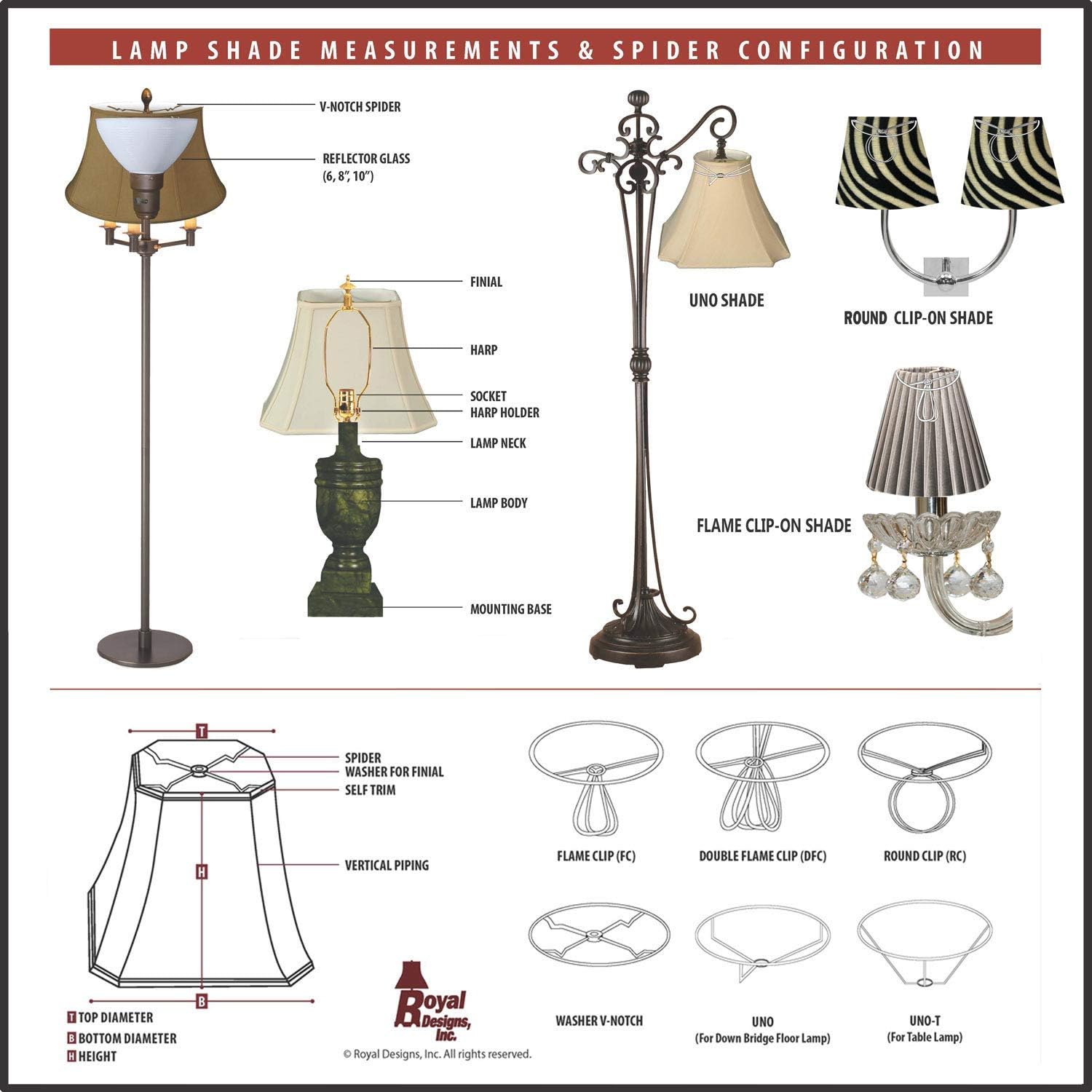 Royal Designs, Inc. Flare Bottom Outside Corner Scallop Lamp Shade, BS-701-20BG, Beige, 11 x 20 x 14