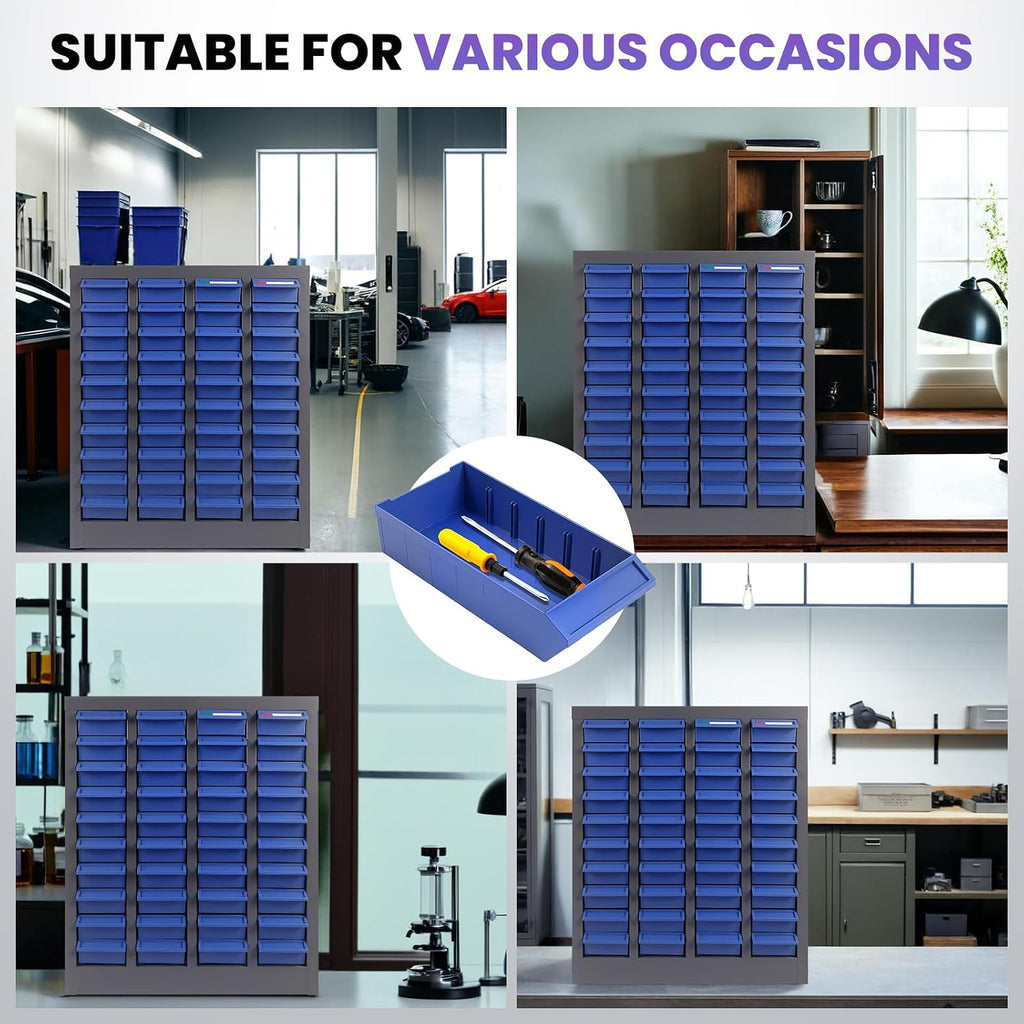 40 Drawer Workshop Parts Storage Cabinet with Drawer Organizers - Tool Box Organizer for Garage Shelving & Workspace Organization Single Drawer 7.8×3.9×2 Inches