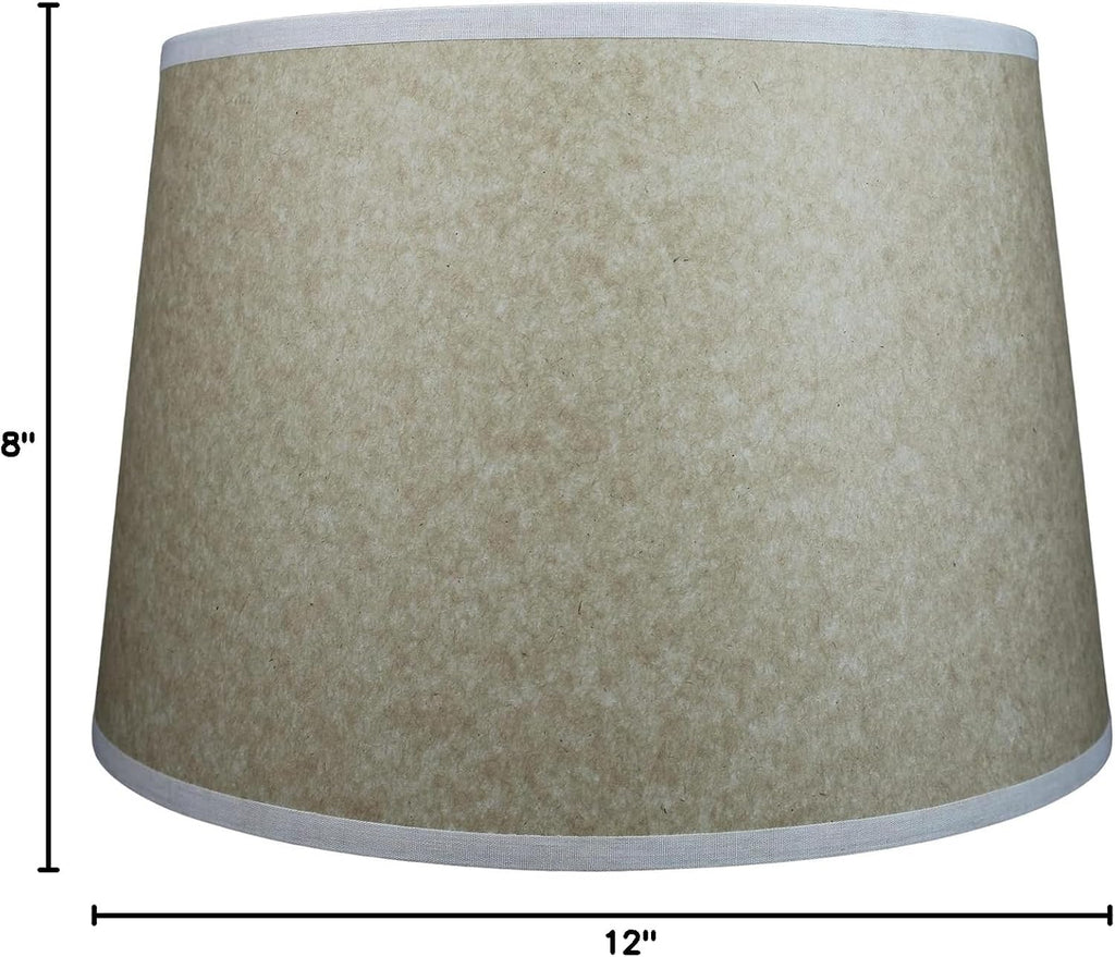 FenchelShades.com Set of 2 Lampshades 10' Top Diameter x 12' Bottom Diameter x 8' Slant Height with Washer (Spider) Attachment. Attaches to Lamps with an existing Harp (not included) (Onion Natural)