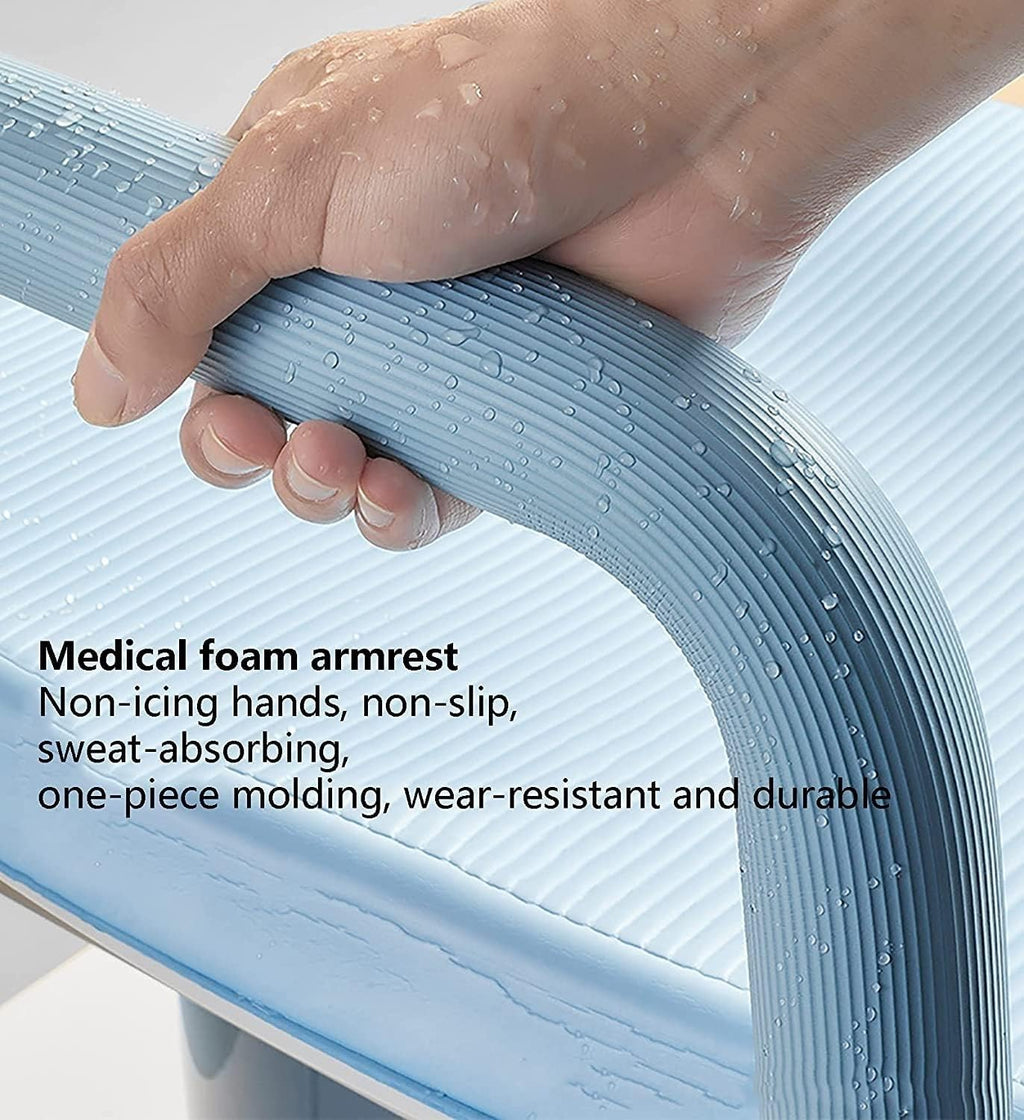 Commode Wheelchair, Shower Chair, Commode Chair, Bedside Commode, Toilet Seat Shower Transport Chair, 4 in 1 Portable Aluminum Bath Chair for Elderly, Seniors, Disabled, Pregnant