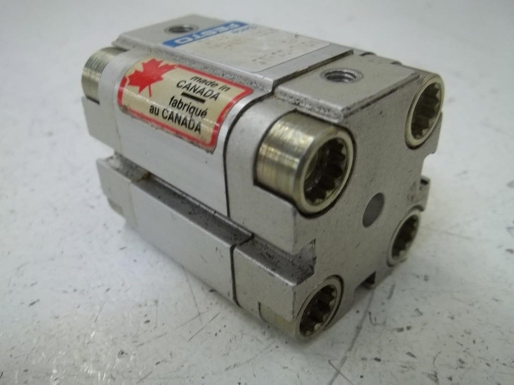 FESTO ADVU-25-15-P-A (156524), 1-10 BAR OPERATING PRESSURE, 15 MM STROKE, 25 MM BORE, COMPACT, DOUBLE-ACTING, ELASTIC CUSHIONING RINGS/PADS AT BOTH ENDS, M5 PNEUMATIC CONNECTION, PNEUMATIC CYLINDER, S