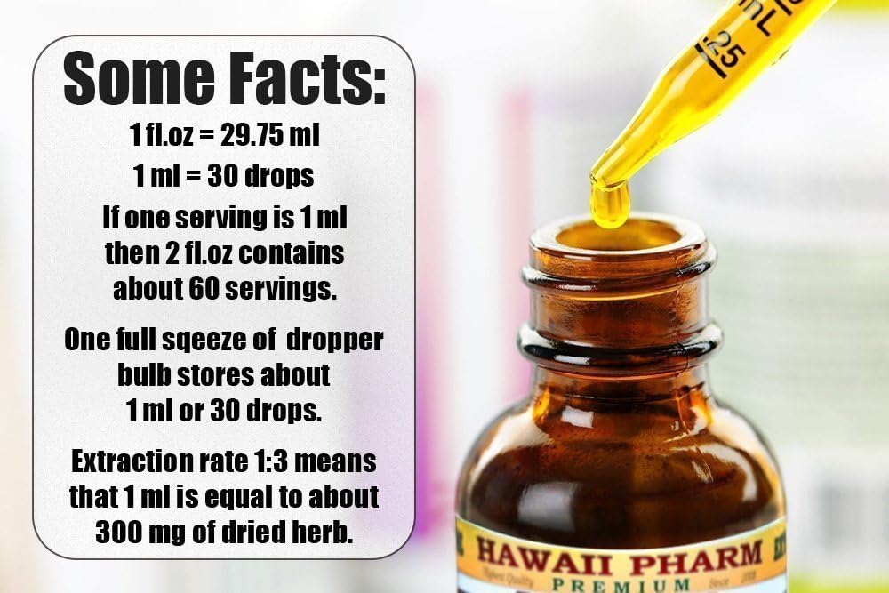 Red Cotton Tree Alcohol-Free Liquid Extract, Red Cotton Tree (Gossampinus Malabarica) Dried Flower Glycerite Natural Herbal Supplement, Hawaii Pharm, 64 fl.oz