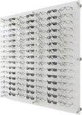 Optical Display for 105 Eyewear Frames - Wall Mount Acrylic Eyewear or Sunglass Display Package in Frosted White for 105 Frames– 47.5' (H) X 47.5' (W)