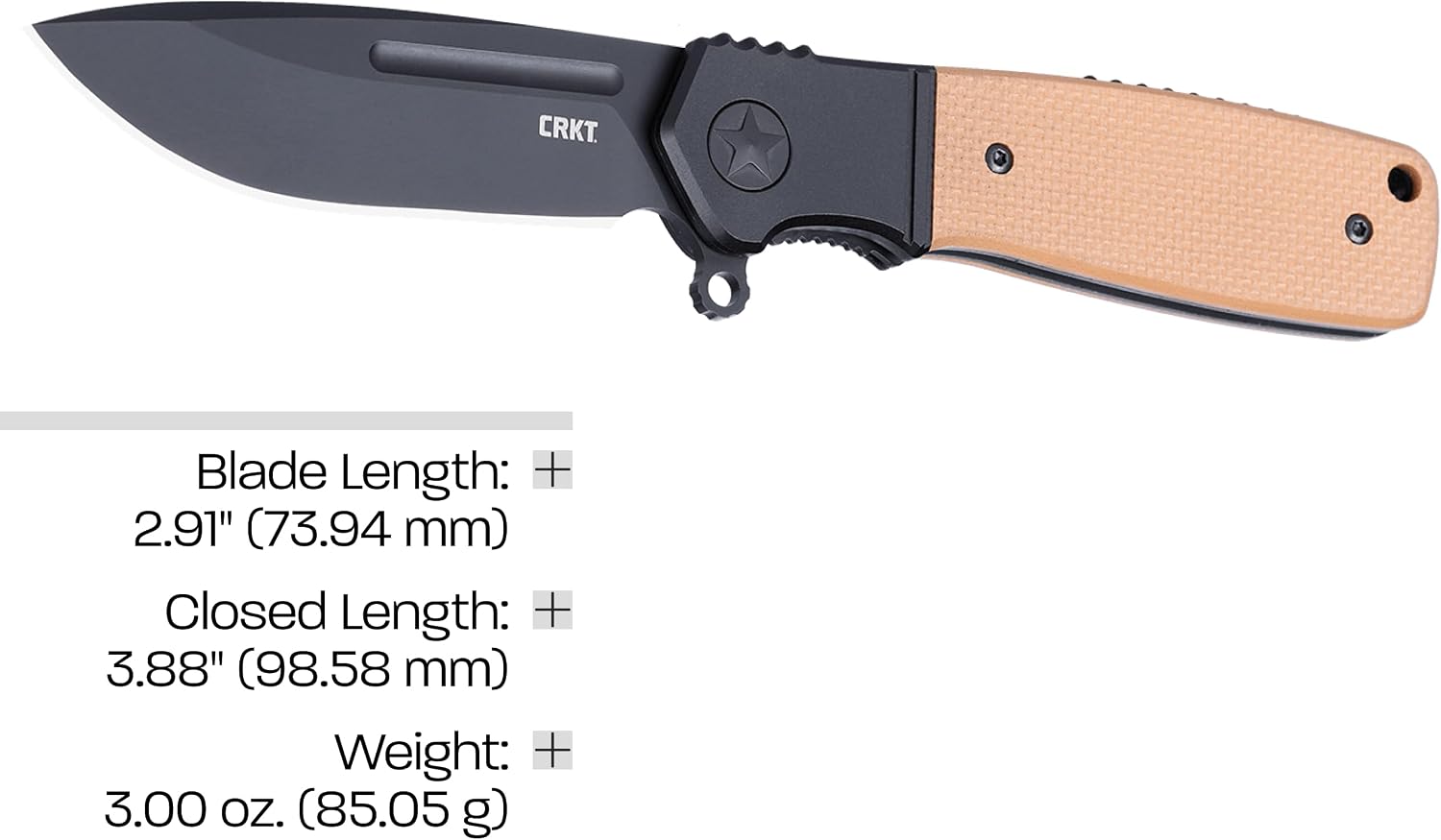 CRKT Homefront Compact Everyday Carry EDC Pocket Folding Knife with Liner Lock: S35VN Plain Edge Blade, G10 w/Aluminum Bolster Handle, Pocket Clip, K245BKP