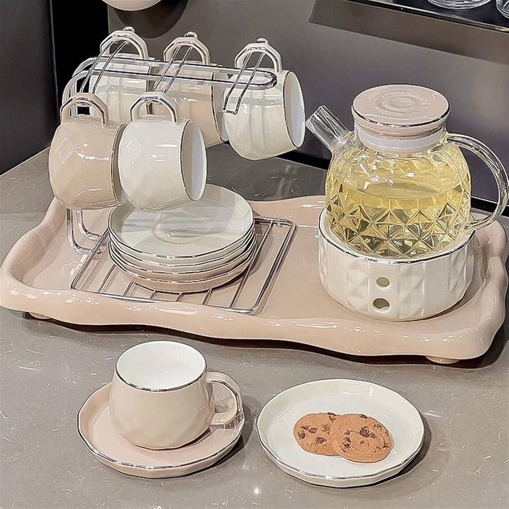 Beverage Serveware Elegant tea set, household tea set, kettle, tea cup set, cups and cups, household living room hospitality cup, water set Water Carafe