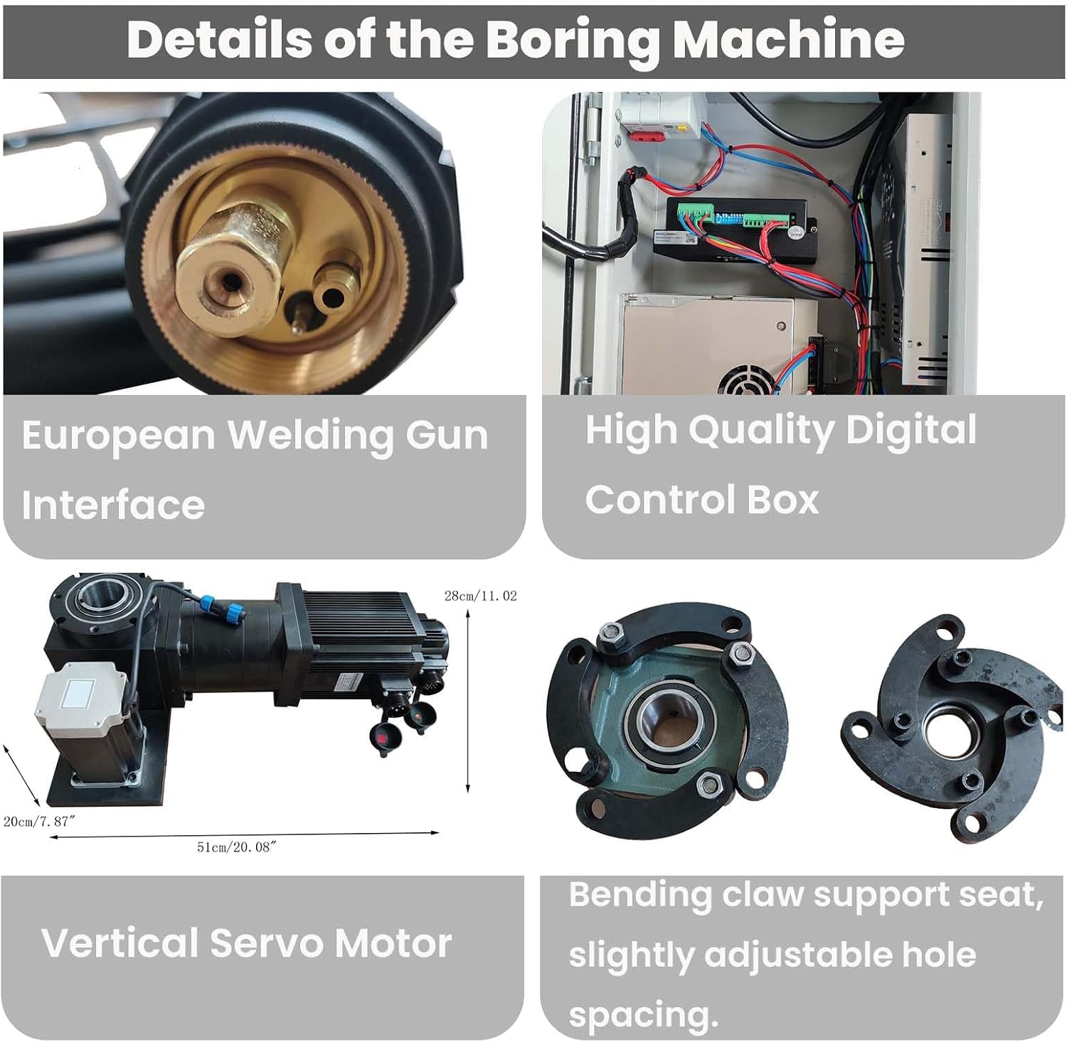 Portable 2in1 Line Boring and Overlay Welding Machine Bore Welder Hole Drilling Equipment with Connecting Rod and Digital Display Boring Bar for Excavators Cranes Loaders Without Welder
