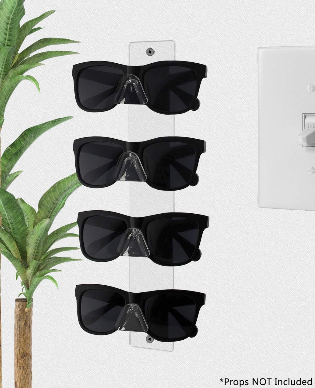 Marketing Holders 24 Pack Glasses Display 4 Pairs Holder with Hardware Retail Space Saver Organizer Storage Hanger Warehouses Wall Mount Eyeglasses Clear Acrylic Spectacles Safety Glass Labs