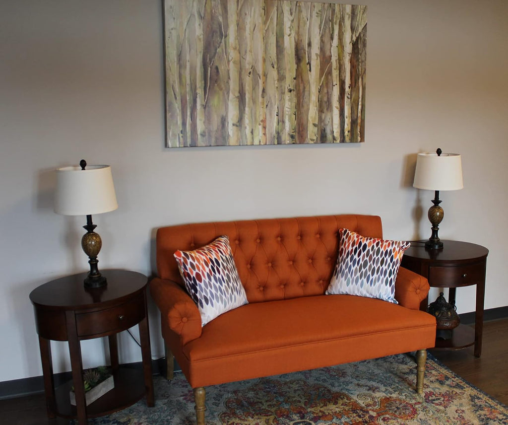 FenchelShades.com Set of 2 Lampshades 10' Top Diameter x 12' Bottom Diameter x 8' Slant Height with Washer (Spider) Attachment. Attaches to Lamps with an existing Harp (not included) (Linen Snow)