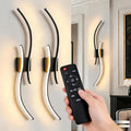 Aikertec 38 Inch Battery Operated Wall Sconces Set of 2 Pack with Remote Control, Dimmable Rechargeable Battery Wall Sconce 3000K-6000K LED Wall Lamp for Bedroom, Living Room, Bathroom, Home Decor