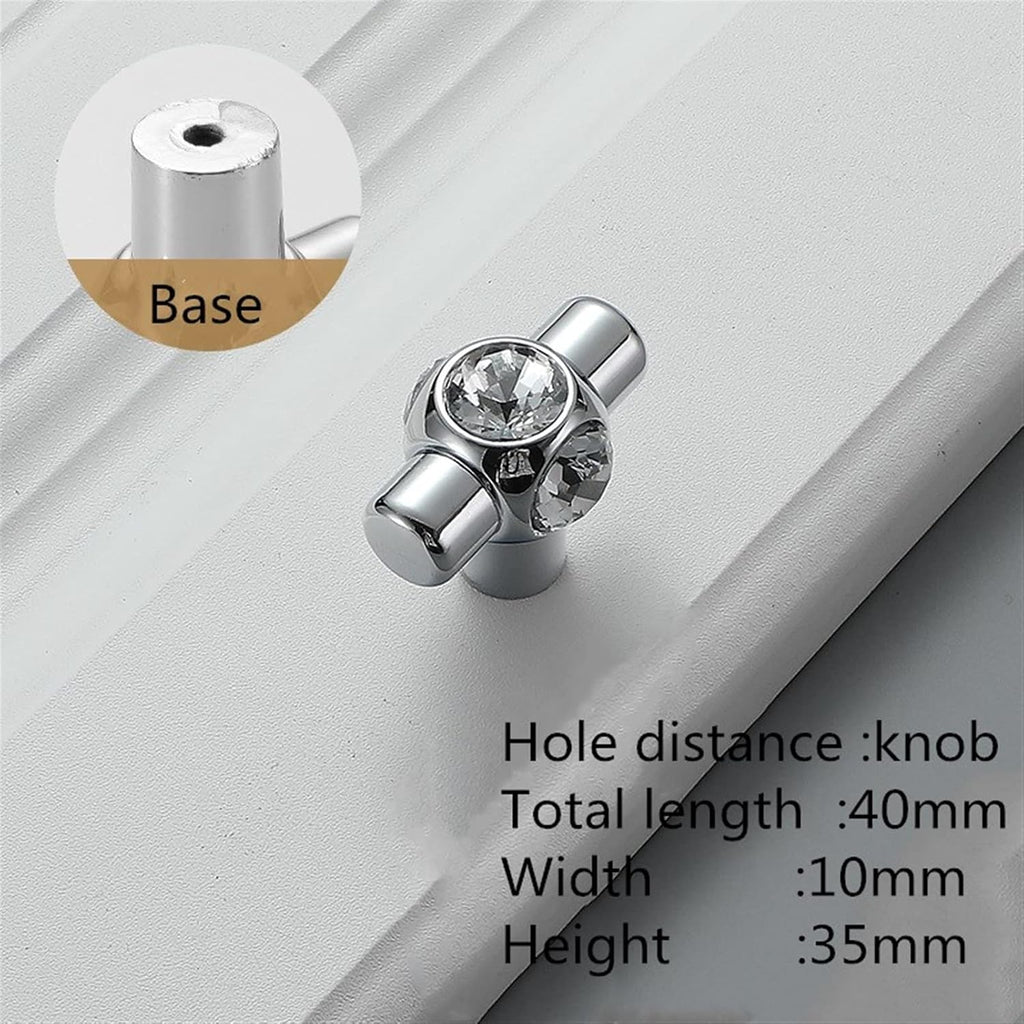 Cabinet Handles Kitchen Hardware 6 PCS Luxury Diamond Crystal Handles Alloy Kitchen Dresser Cabinet Handles Door Knobs Furniture Hardware Cabinet pulls Kitchen Cabinet Handles ( Color : 6733-knob )