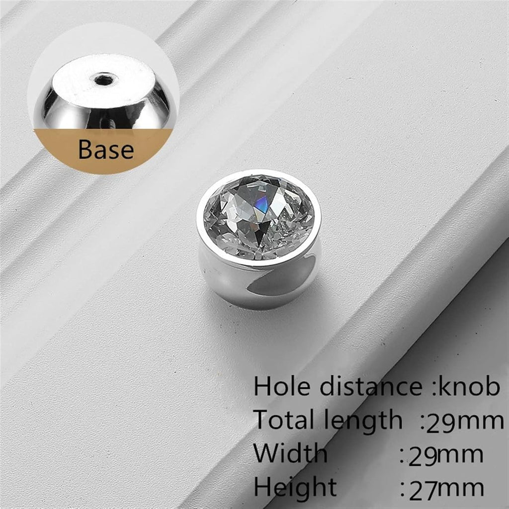 Cabinet Handles Kitchen Hardware 6 PCS Luxury Diamond Crystal Handles Alloy Kitchen Dresser Cabinet Handles Door Knobs Furniture Hardware Cabinet pulls Kitchen Cabinet Handles ( Color : 6729-knob )