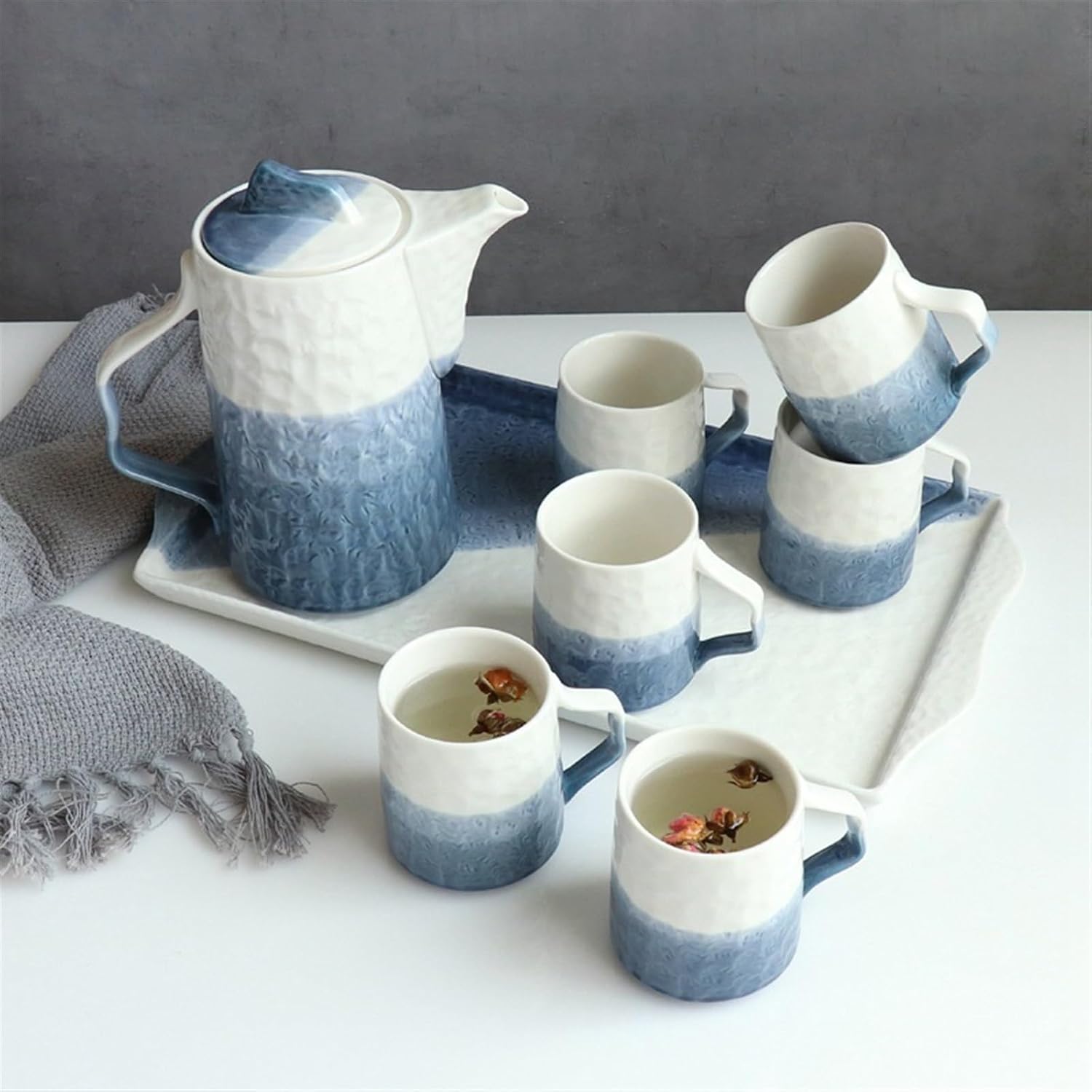 Beverage Serveware Ceramic kettle set household heat-resistant tea cup set living room cold kettle tea set water cup Water Carafe