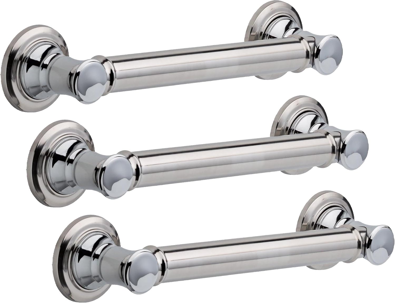 DELTA FAUCET 41612 Traditional Grab Bar, 12-Inch, Chrome (Pack of 3)