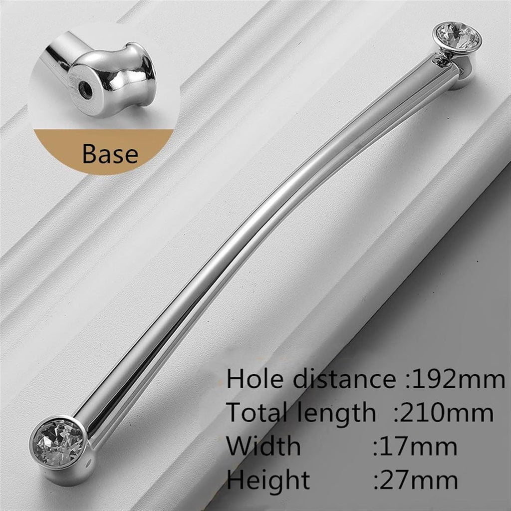 Cabinet Handles Kitchen Hardware 6 PCS Luxury Diamond Crystal Handles Alloy Kitchen Dresser Cabinet Handles Door Knobs Furniture Hardware Cabinet pulls Kitchen Cabinet Handles ( Color : 6729-192 )
