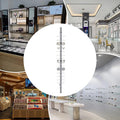 10PCS 1.22m Lockable Sunglasses Glasses Display Rod Aluminium Eyeglass Frame Stand Eyewear Holder Organizer Storage Wall Mounted Design 14 Layers